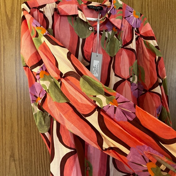 BNWT Floral Pink Button-Up Women's Blouse - Picture 4 of 5